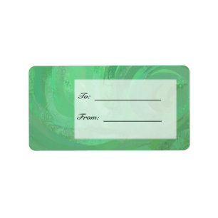 Etiqueta Crema esmeralda y Fiesta negro