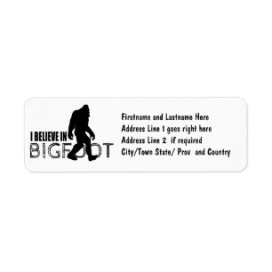 Etiqueta Creo en Bigfoot Sasquatch divertido