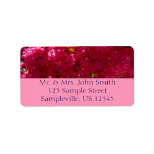 Etiqueta Crepe Myrtle Tree Magenta Floral