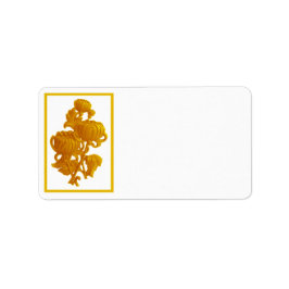 Etiqueta Crisantemo amarillo