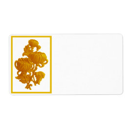 Etiqueta Crisantemo amarillo