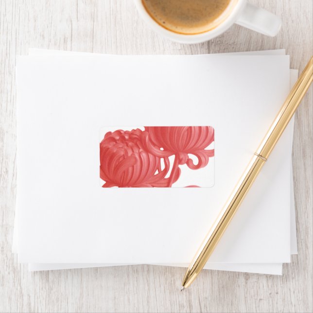 Etiqueta Crisantemo rosa (In situ)