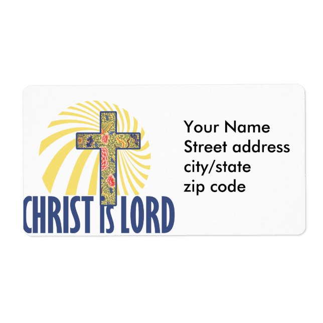 Etiqueta Cristo es SEÑOR (Frente)