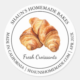 Etiqueta croissant Baking Moderno