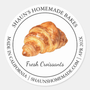 Etiqueta croissant Baking Moderno