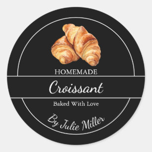 Etiqueta croissant casera simple