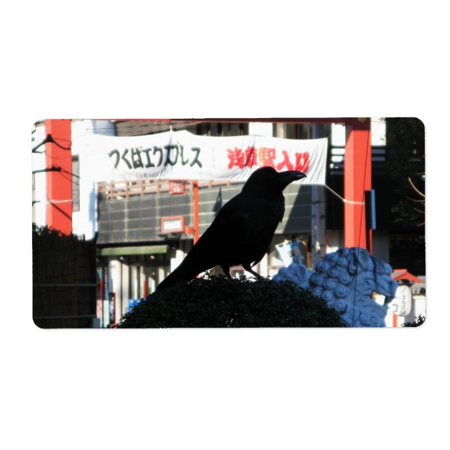 Etiqueta Crow japonés (Frente)