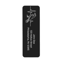 Etiqueta Crow y ritmo cardíaco moderno, minimalista, Hallow