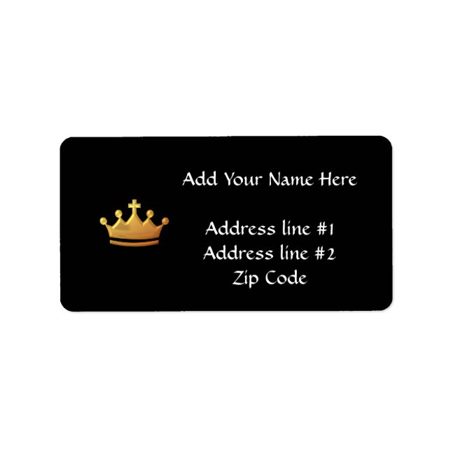 Etiqueta Crown Golden "3-D" (Frente)