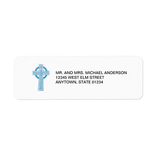 Etiqueta Cruz Celta Azul (Frente)