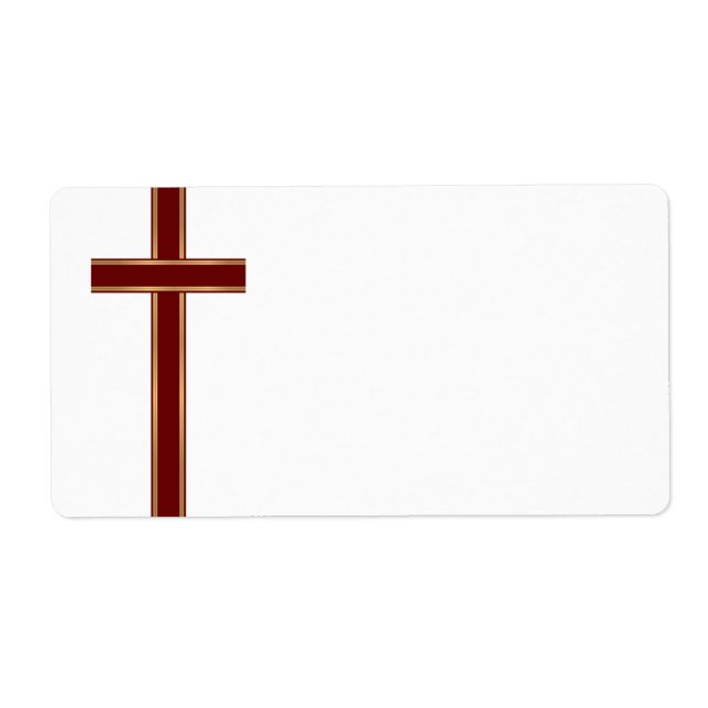 Etiqueta Cruz cristiana (Frente)