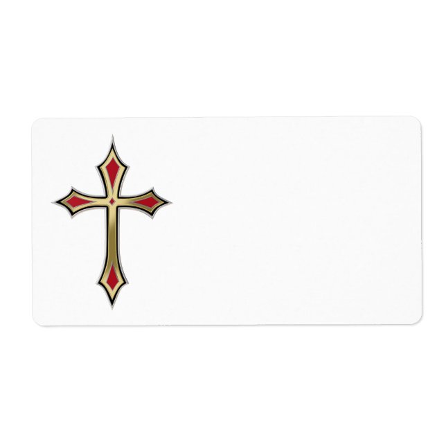 Etiqueta Cruz cristiana (Frente)