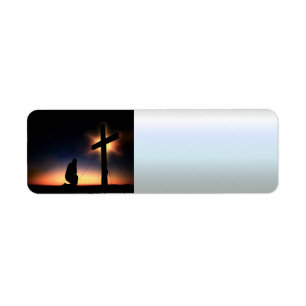 Etiqueta Cruz de Crucifixión de Jesucristo