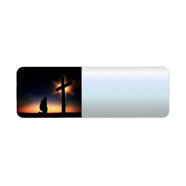 Etiqueta Cruz de Crucifixión de Jesucristo (Frente)