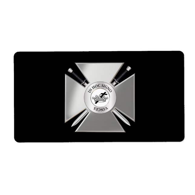 Etiqueta Cruz masónica (Frente)