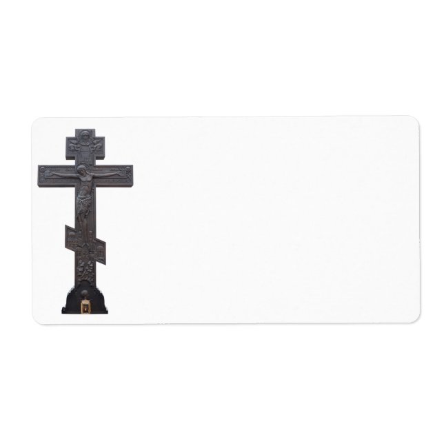 Etiqueta Cruz ortodoxa rusa (Frente)