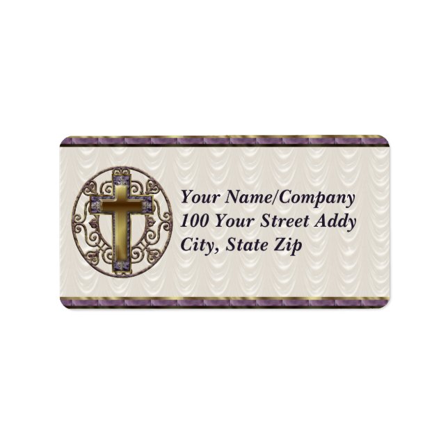 Etiqueta Cruz púrpura (Frente)