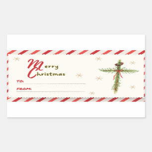 Etiqueta cruzada de navidades