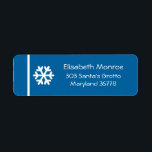 Etiqueta Crystal Snowflake Christmas<br><div class="desc">Crystal Snowflake Christmas Address Labels.</div>