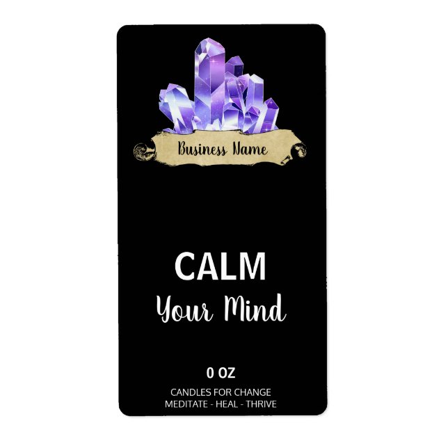 Etiqueta Crystal Witch Black Box Labs (Frente)