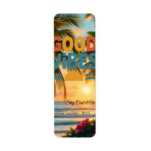 Etiqueta Cuaderno tropical de ondas de verano