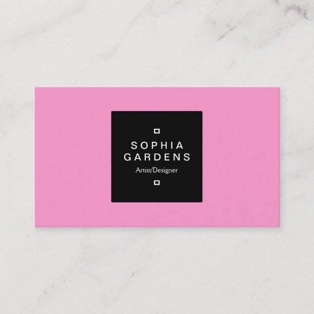 Etiqueta cuadrada 01 - rosa (Anverso)