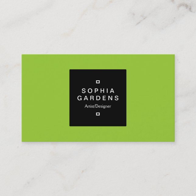 Etiqueta cuadrada 01 - Verde marciano (Anverso)