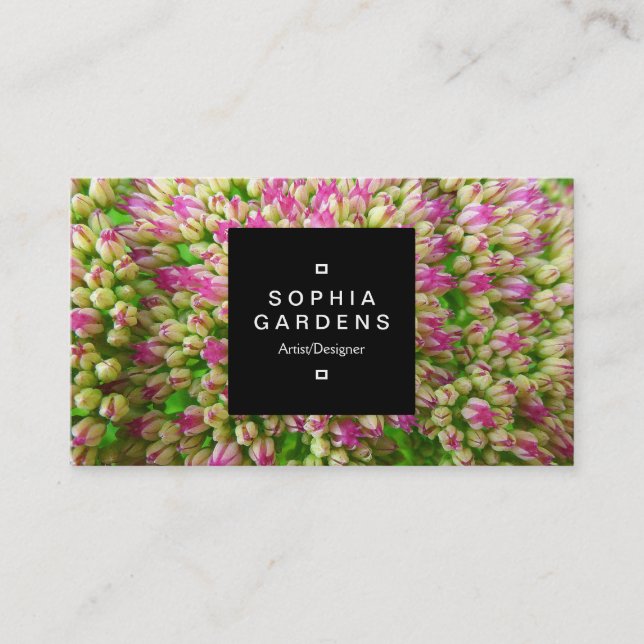 Etiqueta cuadrada 01a - Alegría de sedio de otoño (Anverso)