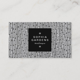 Etiqueta cuadrada 01a - Líneas - Blanco en gris