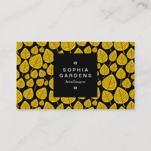 Etiqueta cuadrada 01a - Patrón foliar 02 - Ámbar