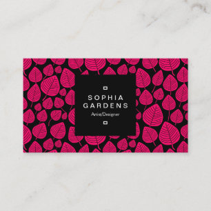 Etiqueta cuadrada 01a - Patrón foliar 02 - Rojo ne