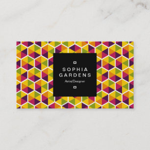 Etiqueta cuadrada 01a - Patrón hexagonal 01