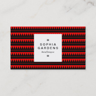 Etiqueta cuadrada 03a - Montañas aztecas - Rojo