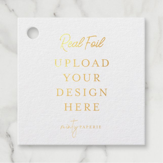 Etiqueta cuadrada de 2" con impresión de papel de  (Anverso)