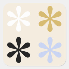 Etiqueta cuadrada de formas