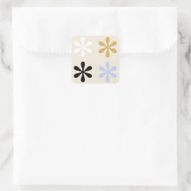 Etiqueta cuadrada de formas