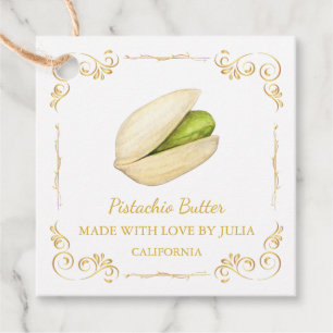 Etiqueta Cuadrada de Mantequilla de Pistacho Caser