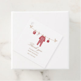 Etiqueta cuadrada del baño de bebé