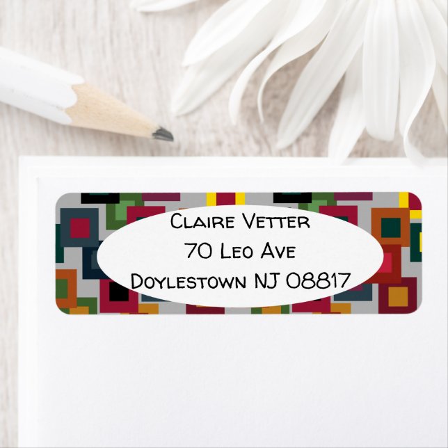 Etiqueta Cuadrados oscuros sobre la luz (In situ)