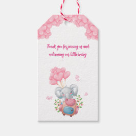 Etiqueta Cuadros Elefantes Y Globos Rosa