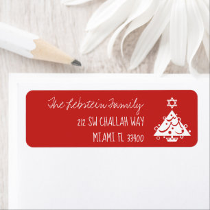 Etiqueta Cualquier Navidad de color + Árbol Hanukkah + Call