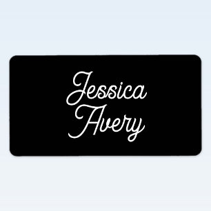 Etiqueta Cualquier nombre   Guión estilo de época editable 