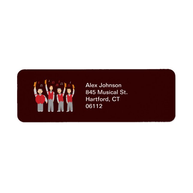 Etiqueta Cuarteto clásico de Barbershop (Frente)