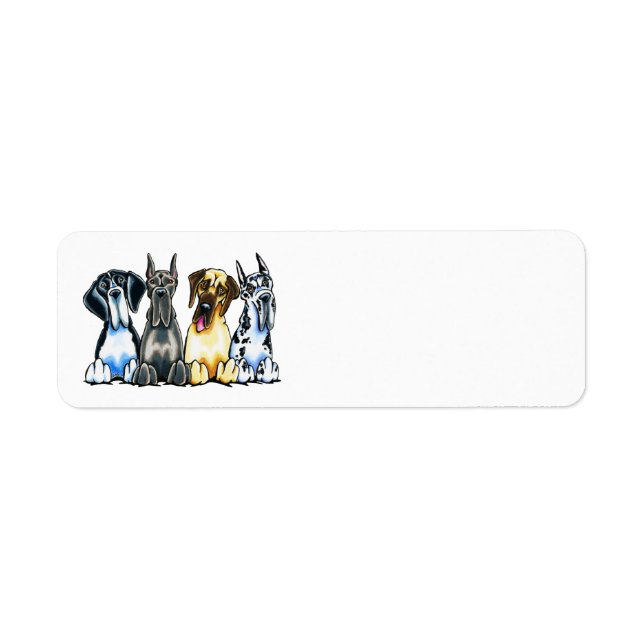 Etiqueta Cuatro grandes daneses (Frente)