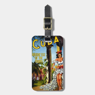 Etiqueta cubana del equipaje del viaje del vintage