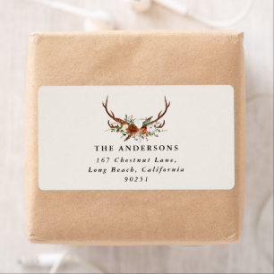 Etiqueta cucharadilla de color barro floral terracota moder