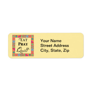 Etiqueta Cuchillo Bloquea Borde Arte Comer Pray Quilt Amari