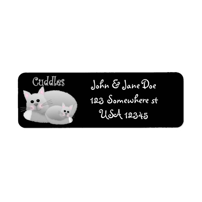 Etiqueta Cuddle Kitties (Frente)