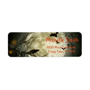 Etiqueta Cuervo de encargo personalizado de Halloween con