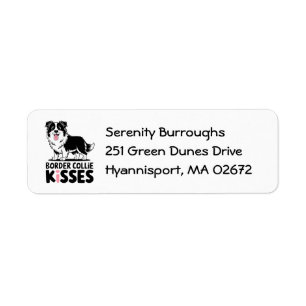 Etiqueta Cuesta Frontera Collie Besa A Perro Puppy Lover